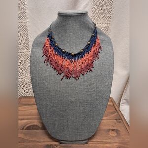 Beaded Fringe Necklace